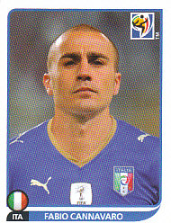 Fabio Cannavaro Italy samolepka Panini World Cup 2010 #413